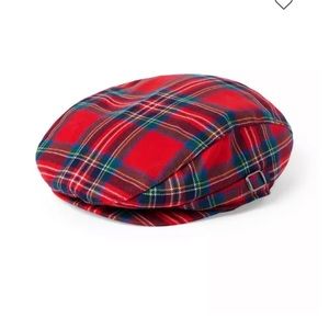 Tartan newsboy cap